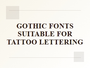 Best Gothic Fonts for Ornate Tattoo Lettering