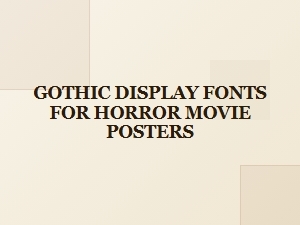 Chilling Typefaces for Horror Posters